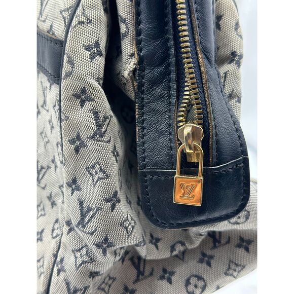 Louis Vuitton Navy Monogram Mini Lin Josephine GM Satchel - Picture 7 of 15